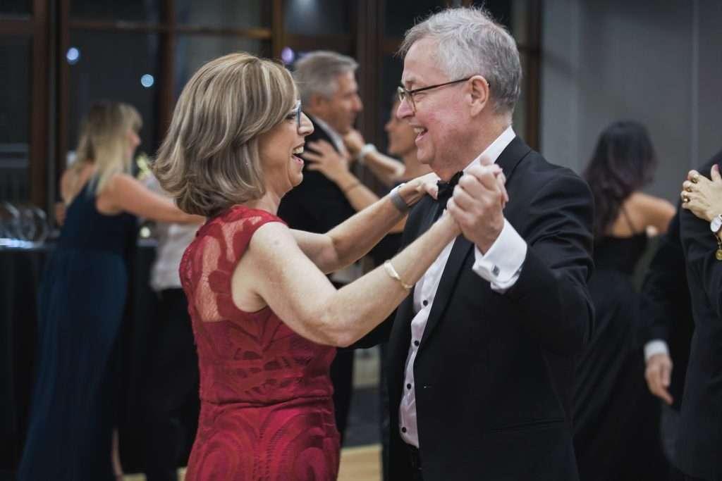 A couple enjoying a salsa class at CareToDance Sydney