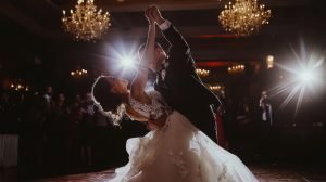 CareToDance Private & Group Dance Classes and Lessons in Sydney NSW Elegant Couple Dancing During Romantic Wedding Reception Under Chandeliers
